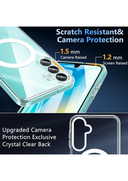 Samsung Galaxy A26 Kılıf Magsafe Wireless Kablosuz Şarj Destekli Sert Silikon Şeffaf Kapak Manyetik fiyatları