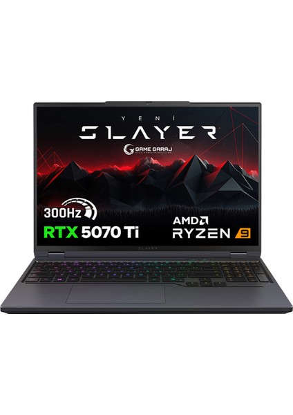 Slayer R9T-5070TI C2 Amd Ryzen 9 9955HX 64GB Ram 2tb SSD RTX5070TI 16" Qhd IPS 300Hz Freedos Taşınabilir Bilgisayar fiyatları