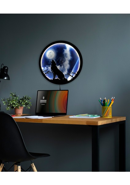 Ay Dekor Ayınlatma Kurt Figürlü 60 x 60 cm Duvar Dekoru modelleri