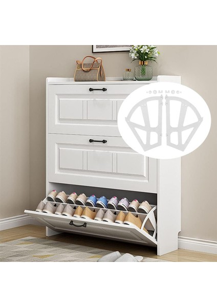 Gri Renk Açılır Kapanır Ayakkabılık Raf Bağlantı Aparatı Plastik 1 Takım Sağ Sol Farklı Bölmeli modelleri