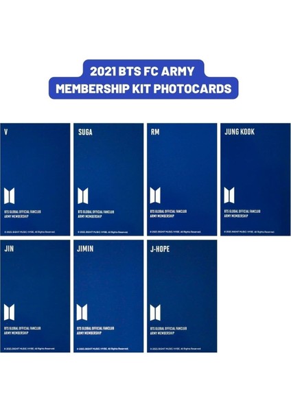 Bts '' 2021 Bts Fc Army Membership Kit '' Pc Set