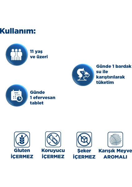 C Vitamini, Sambucus Nigra ve Çinko 15 Efervesan Tablet - 2'li Avantajlı Paket