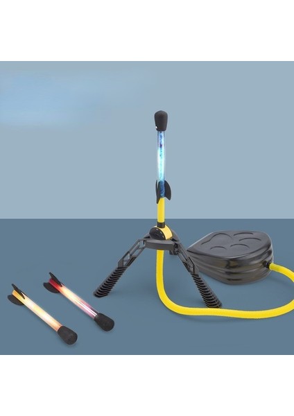 Işık Projeksiyon Fırlatma Tüpü Yükselen Top ile Çocuk Ayak Yükselen Roket (Yurt Dışından)
