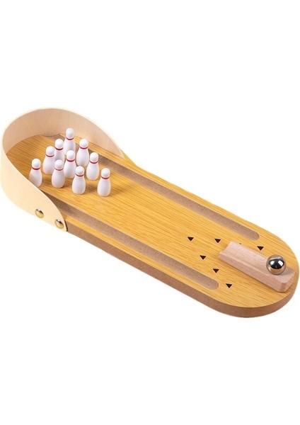 Çocuklar Için Eğitici Ahşap Oyuncak Mini Bowling (Yurt Dışından)