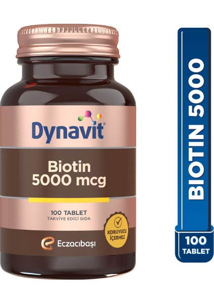 Biotin 5000 Mcg 100 Tablet