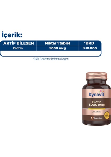 Biotin 5000 Mcg 100 Tablet
