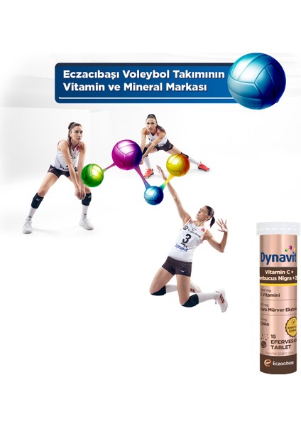 C Vitamini, Sambucus Nigra ve Çinko 15 Efervesan Tablet - C Vitamini, Kara Mürver Ekstresi, Çinko