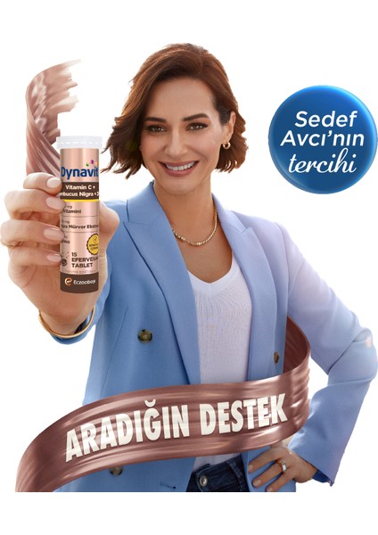 C Vitamini, Sambucus Nigra ve Çinko 15 Efervesan Tablet - C Vitamini, Kara Mürver Ekstresi, Çinko