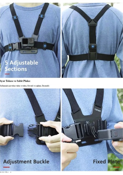 Motosiklet Telefon Tutucu Vlog Video Göğüs Kemeri Motosiklet Göğüs Telefon Tutucu Göğüs Tutucu Gopro fırsatları