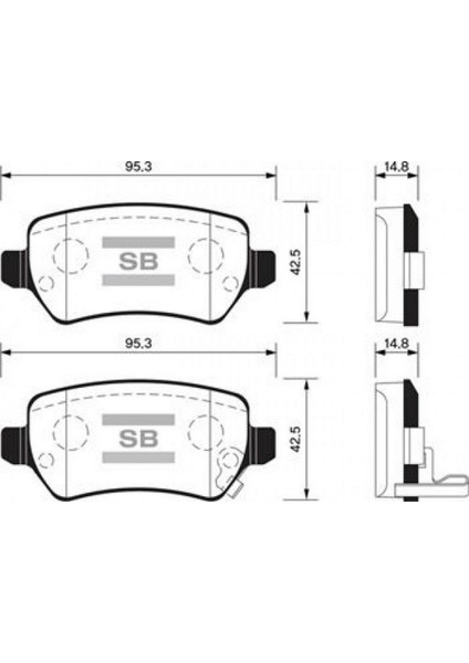 Arka Balata Astra G 98 Astra H 05 Meriva 03 Zafira 00 Combo 02 GDB1515-GDB1831 Gnzrz
