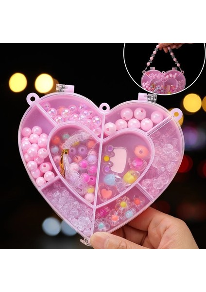 El Yapımı Boncuklu Diy Tasarım Takı Hediye Seti Çocuklar Için Kızlar Oyuncaklar Saç Aksesuarları Kolye Hediye (Yurt Dışından)