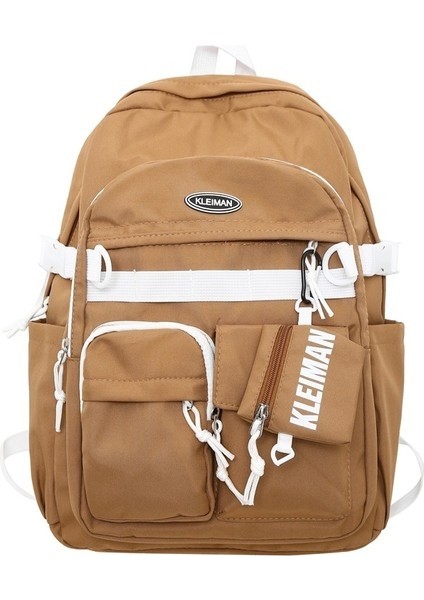 Yüksek Değerli Sırt Kadın Asılı Küçük Orta Okul Öğrencisi Okul Erkek Çok Katmanlı Çok Cepli Sırt Çantası 43*30*13 cm (Yurt Dışından)