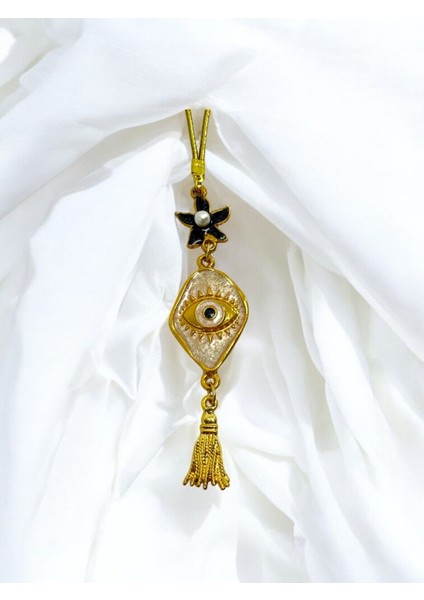 Deniz Yıldızı Metal Püsküllü Göz Dikiz Ayna Süsü, Metal Lineart Göz Figürü Tarz Yeni Araba Hediyesi