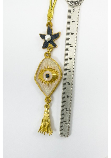 Deniz Yıldızı Metal Püsküllü Göz Dikiz Ayna Süsü, Metal Lineart Göz Figürü Tarz Yeni Araba Hediyesi indirimleri