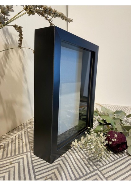 20 x 25 x 3 Camlı Derinlikli Anı Çerçevesi Derinlikli Anı Hatıra Çerçevesi Gül Söz Nişan Çiçeği Kutusu