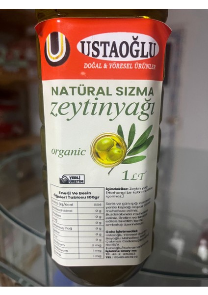 Ustaoğlu Doğal & Yöresel Natürel Sızma Zeytinyağı, Bizim Hasat 1 lt (Cam Şişe) fiyatları