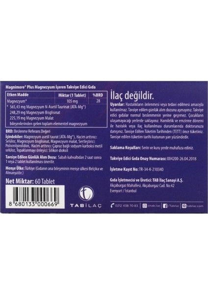 Magnimore Plus 60 Tablet