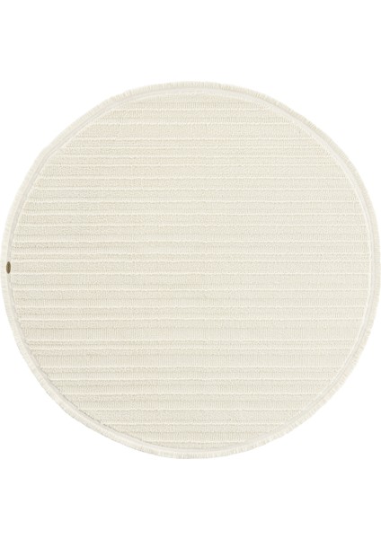 Newyork 3101 Krem Yumuşak Halı Kilim Salon Koridor Kesme Yolluk Yuvarlak Dokuma Makine Halısı