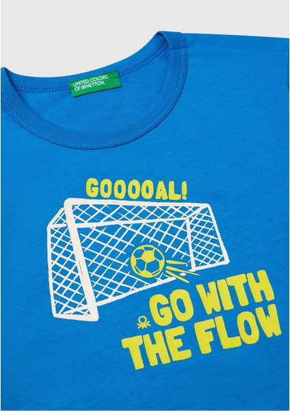 Erkek Çocuk Sarı Grafik Baskılı Kısa Kollu T-Shirt modelleri