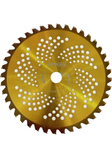 Doruk Motorlu Tırpan Sarı Daire Elmas Bıçak Testere 255MM