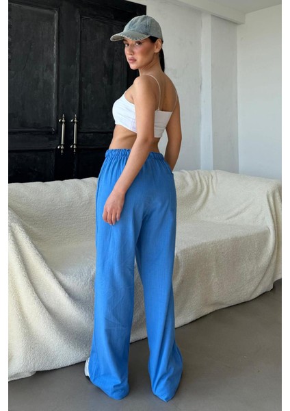 Saks Beli Büzgülü Wide Leg Kumaş Pantolon MG1950 fiyatları