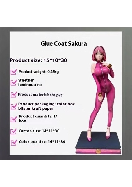 Naruto Gumdrop Sakura Haruno Sakura Gelgit Oyun El Modeli Süsler Heykel Hediye (Yurt Dışından)