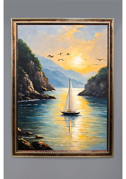 Doğa ve Manzara Desenli Çerçeveli Duvar Tablosu 50X70CM SERENE20