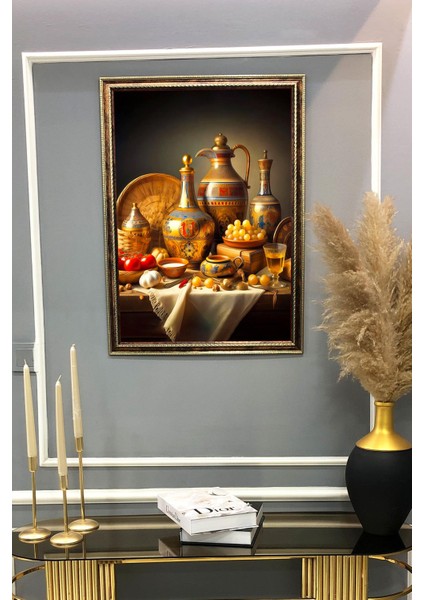 Natürmort Desenli Çerçeveli Duvar Tablosu 50X70CM NAT01 fiyatları