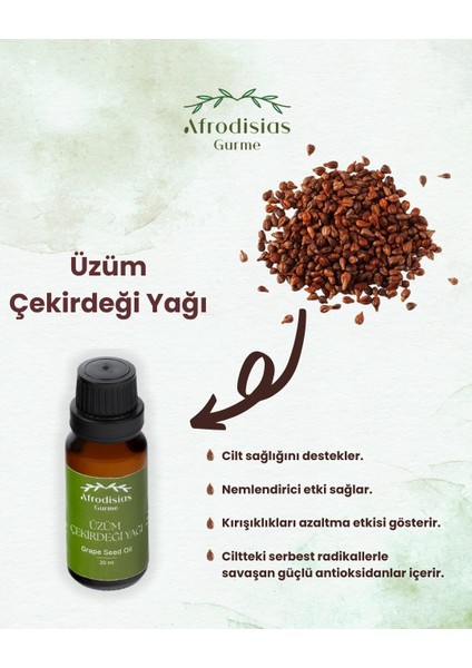 Üzüm Çekirdeği Yağı 20ML - Soğuk Sıkım Doğal ve Saf modelleri