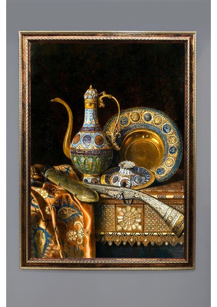 Natürmort Desenli Çerçeveli Duvar Tablosu 50X70CM NAT08