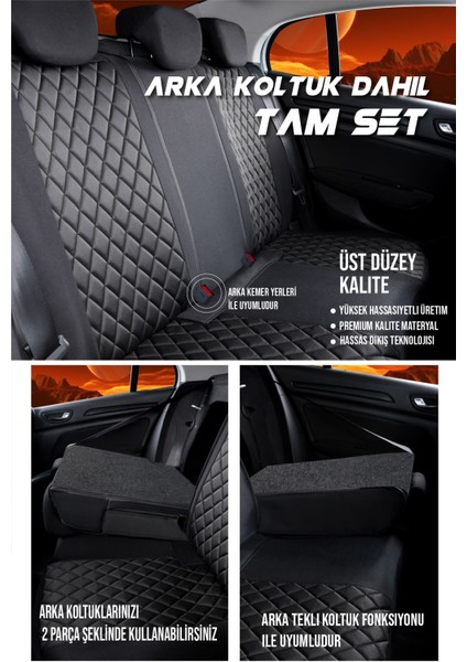 Opel Astra J Kasa (2011-2018) Uyumlu Tam Set Oto Koltuk Kılıfı Venüs Serisi .2 fırsatları