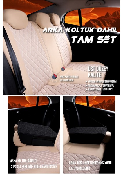 Mercedes E180 (2009-2016) Uyumlu Tam Set Oto Koltuk Kılıfı Venüs Serisi .6 fırsatları