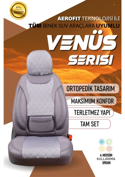 Hyundai Tucson (2005-2009) Uyumlu Tam Set Oto Koltuk Kılıfı Venüs Serisi .1