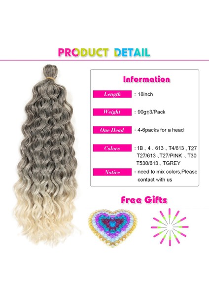18-24 Inç Okyanus Dalgası Tığ Örgü Saç Hawaii Afro Bukleler Doğal Sentetik Örgü Saç Uzantıları Pembe 613 Hair Expo City (Yurt Dışından)
