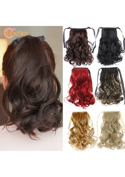 Meıfan Sentetik Kısa Dalga At Kuyruğu Kadınlar Için Ipli Bağlı Saç Kuyruk Klipsli Postiş Doğal Saç Parçaları (Yurt Dışından) fiyatları
