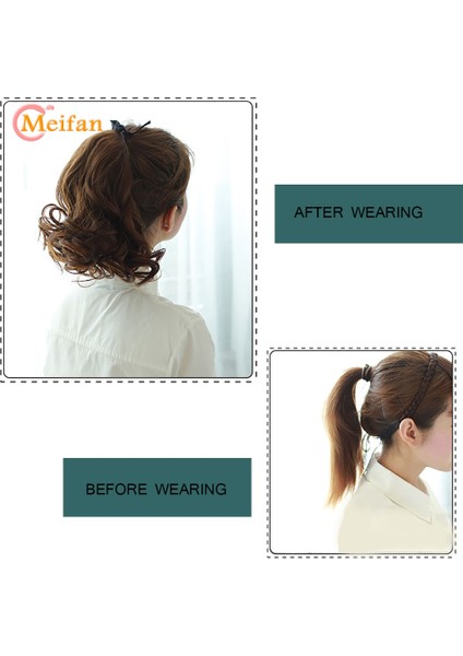 Meıfan Sentetik Kısa Dalga At Kuyruğu Kadınlar Için Ipli Bağlı Saç Kuyruk Klipsli Postiş Doğal Saç Parçaları (Yurt Dışından) fırsatları