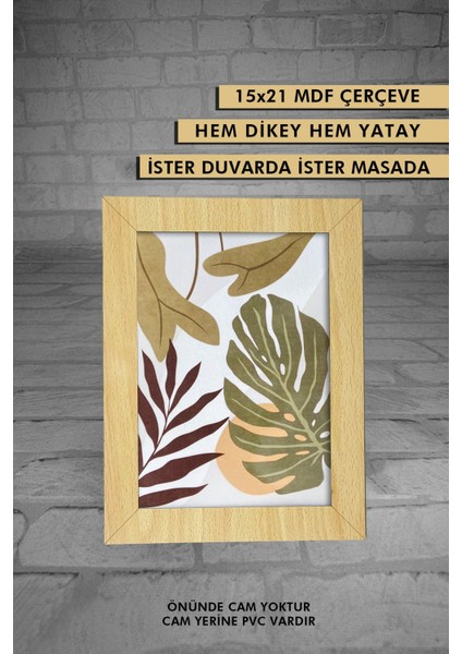 5 Adet Kayın 15 x 21 Mdf Çerçeve modelleri