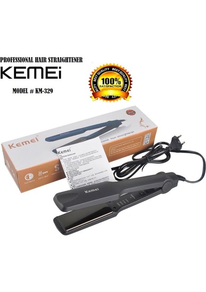 Ayarlanabilir Dijital Isıtma Seviyesine Sahip Kemei Orijinal Profesyonel Saç Düzleştirici KM-329 Ile Saçlarınız Güzel, Iyi Görünümlü, Çekici ve Ipeksik Tutun (Yurt Dışından)