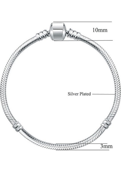 Gümüş Yılan Zincir Bağlantı Braketi, Uzunluk: 21CM (Yurt Dışından) fırsatları