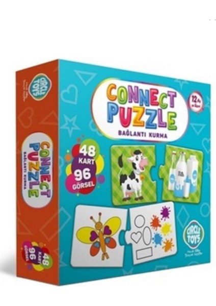 Connect Puzzle Bağlantı Kurma Eşleştirme Kartları 48 Kart