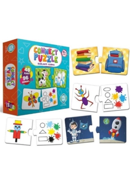 Connect Puzzle Bağlantı Kurma Eşleştirme Kartları 48 Kart