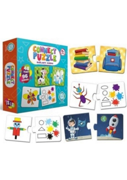 Connect Puzzle Bağlantı Kurma Eşleştirme Kartları 48 Kart