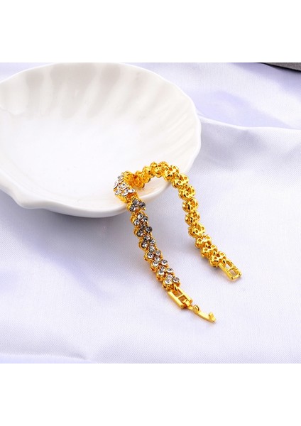 Düğün, Nişan, Annenin Gündüz ve Doğum Günü Hedii Için Yapay Mas Kakma ile Göz Alıcı Kadın Kristal Bilezik, Çap: 5.25 Cm, Çevre: 16.5 cm (Yurt Dışından) fiyatları