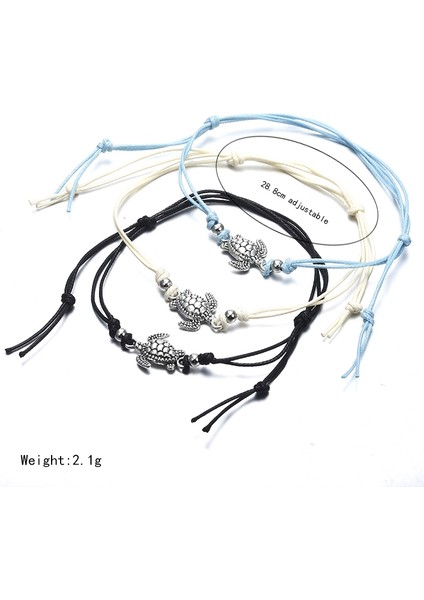 Boho Halhal Balmumu Dize Deniz Kaplumbağası Bağlama Ayak Jewry Boncuk Bilezik Kadınlar Için (Yurt Dışından)