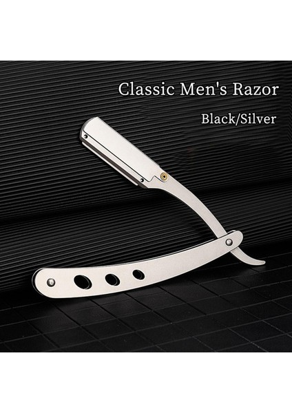 Retro Klasik Erkek Jilet Kuaförlük Berber Paslanmaz Çelik Keskin Katlanır Tıraş Makinesi Değiştirilebilir Bıçak Tutucu (Yurt Dışından)