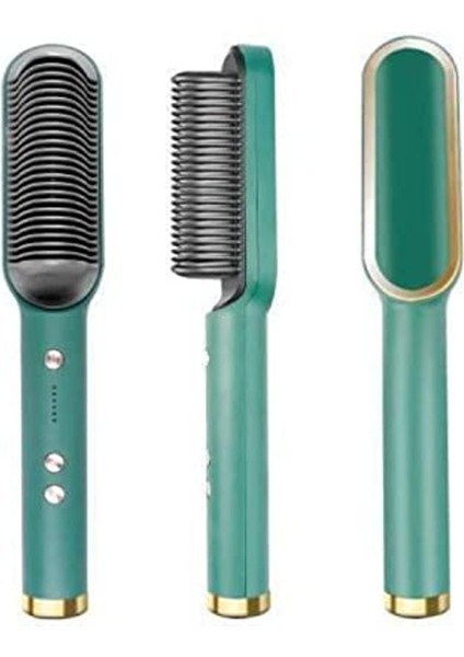 909B Saç Düzleştirici - Seramik Isıtmalı Saç Fırçası (Yurt Dışından)