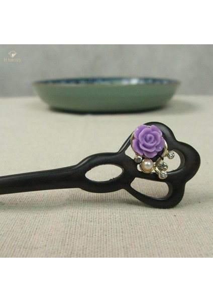 2x Vintage Ahşap Çubuk Saç Tokası Pin Saç Aksesuarları Mavi (Yurt Dışından) fiyatları