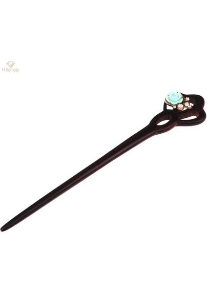 2x Vintage Ahşap Çubuk Saç Tokası Pin Saç Aksesuarları Mavi (Yurt Dışından) fırsatları