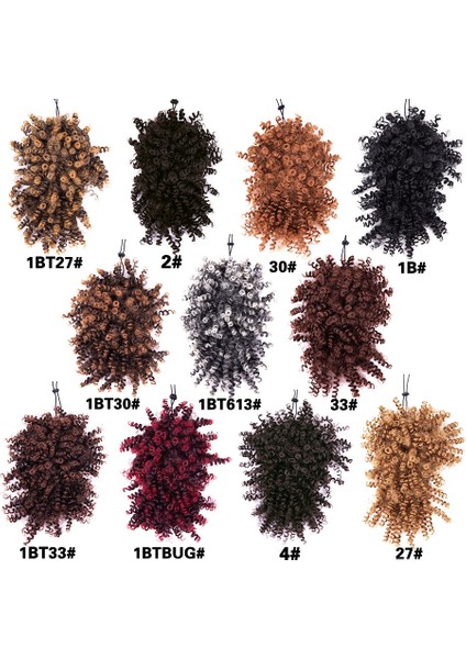 Sapıkça Kıvırcık Saç Patlama Sentetik Saç Topuz Chignon Patlama ile Ipli At Kuyruğu Afro Puf Yanlış Patlama Saç Parçaları Kadınlar Için (Yurt Dışından)