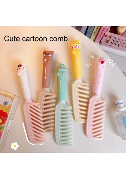 Karikatür Kuaförlük Tarak Woemen Öğrenciler Saç Düzleştirme Tarak Kızlar Kalp Sevimli Silikon Plastik Düz Saç Tarak (Yurt Dışından)